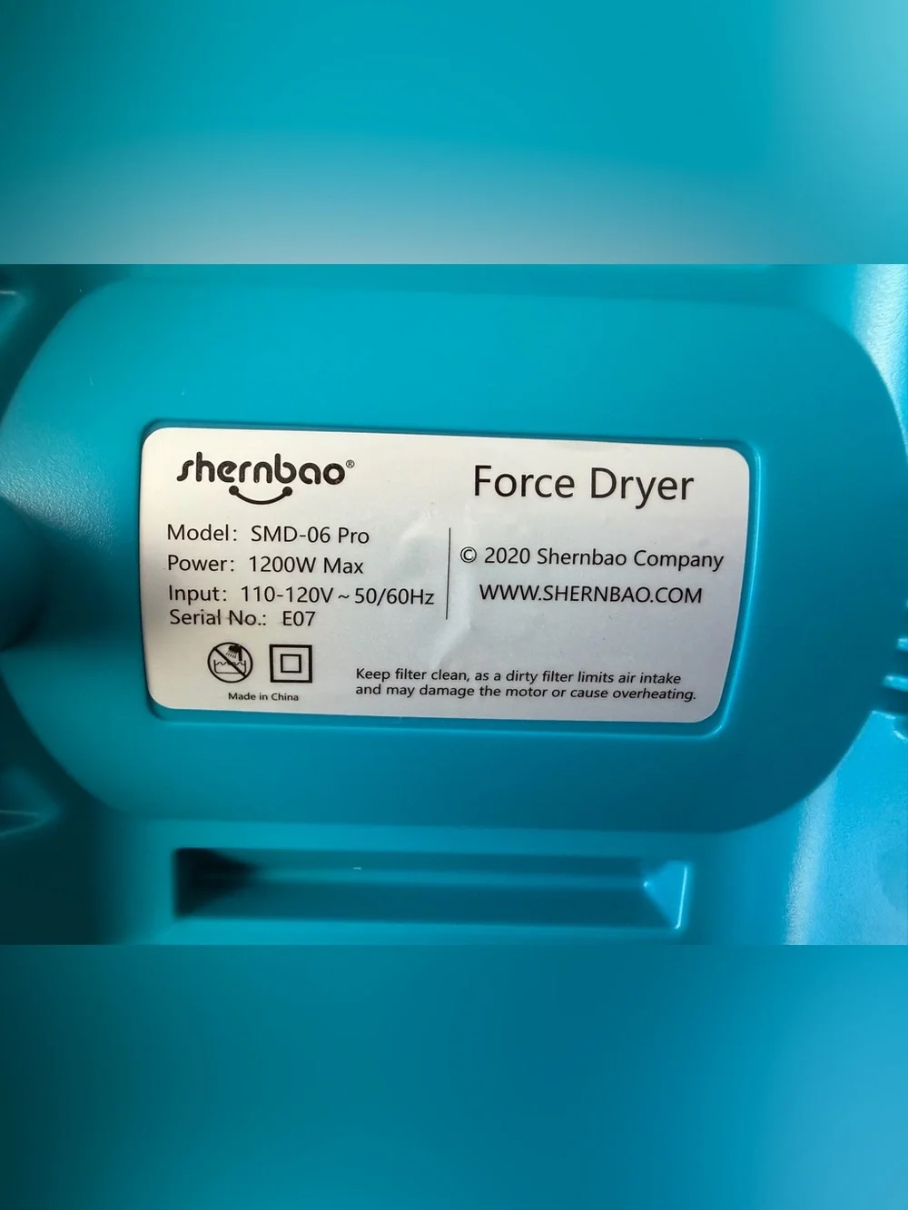 Shernbao SMD-06 Pro 2-in-1 Pet Force Dryer Vacuum Dog Grooming Blower Complete - Picture 9 of 9